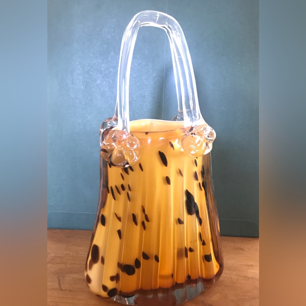 Fifth Avenue Ltd Crystal Tortoise Glass Handbag Figurine